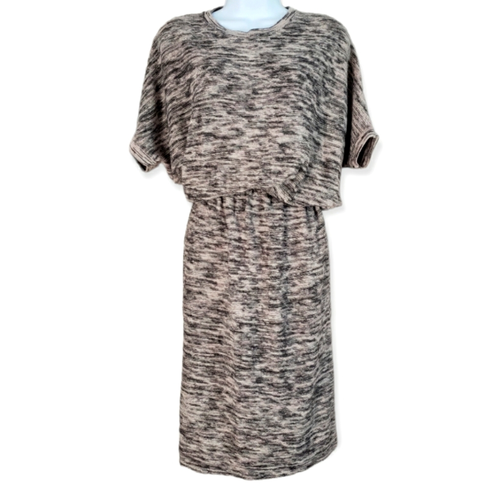 NWOT Moda pink & gray cashmere blend blouson sweater dress Womens Small